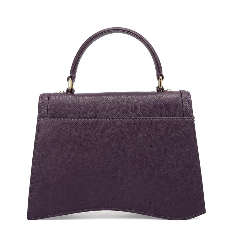 Small Franzy Leather Satchel - Grapevine