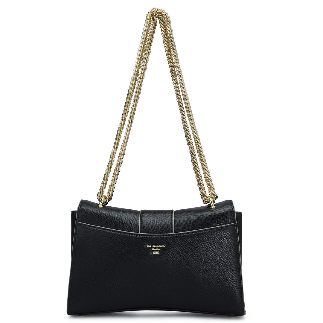Small Franzy Leather Shoulder Bag - Black