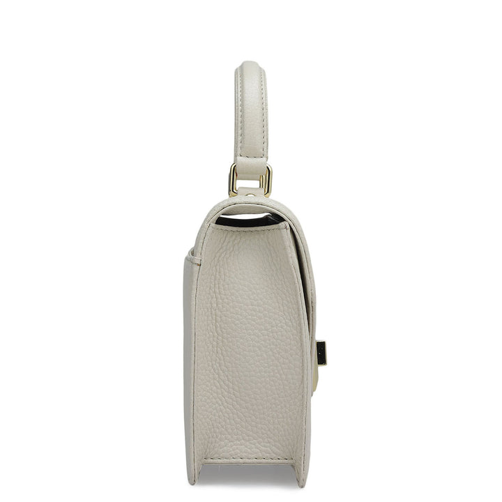 Small Wax Leather Satchel - Butter