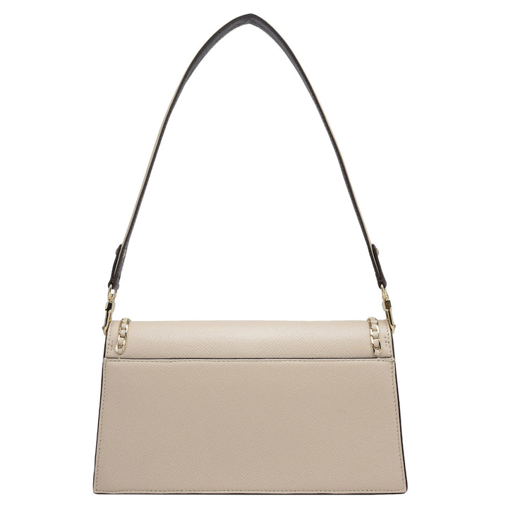 Small Franzy Leather Shoulder Bag - Dove