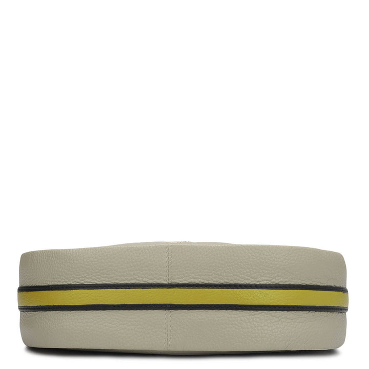 Small Wax Leather Hobo - Khaki