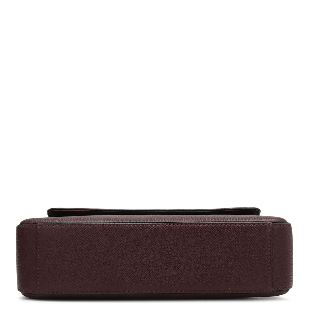 Small Franzy Leather Baguette - Wine