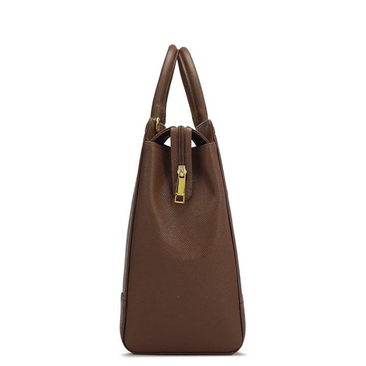 Large Croco Franzy Leather Satchel - Date