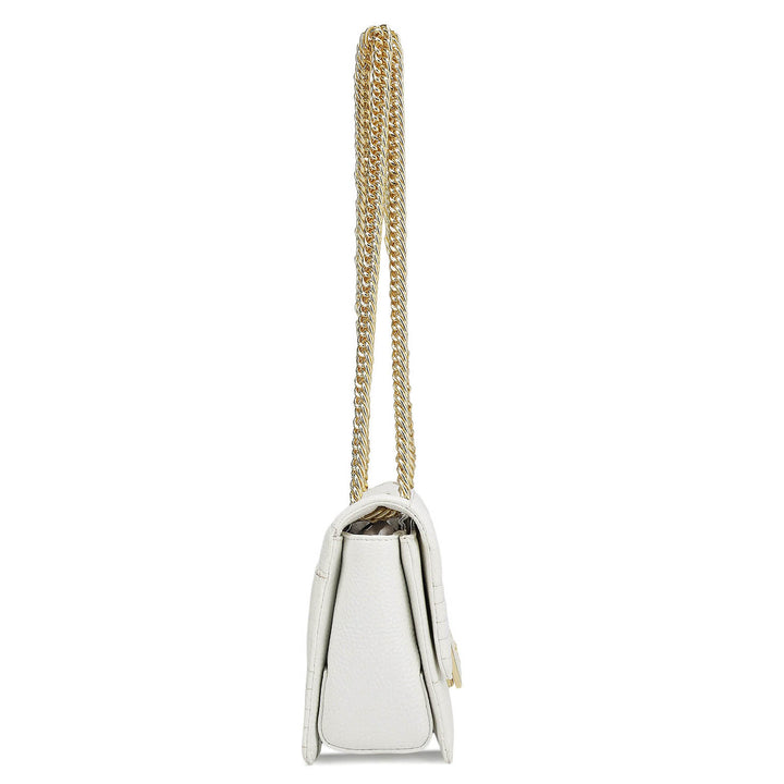 Small Wax Stripe Leather Shoulder Bag - Purity