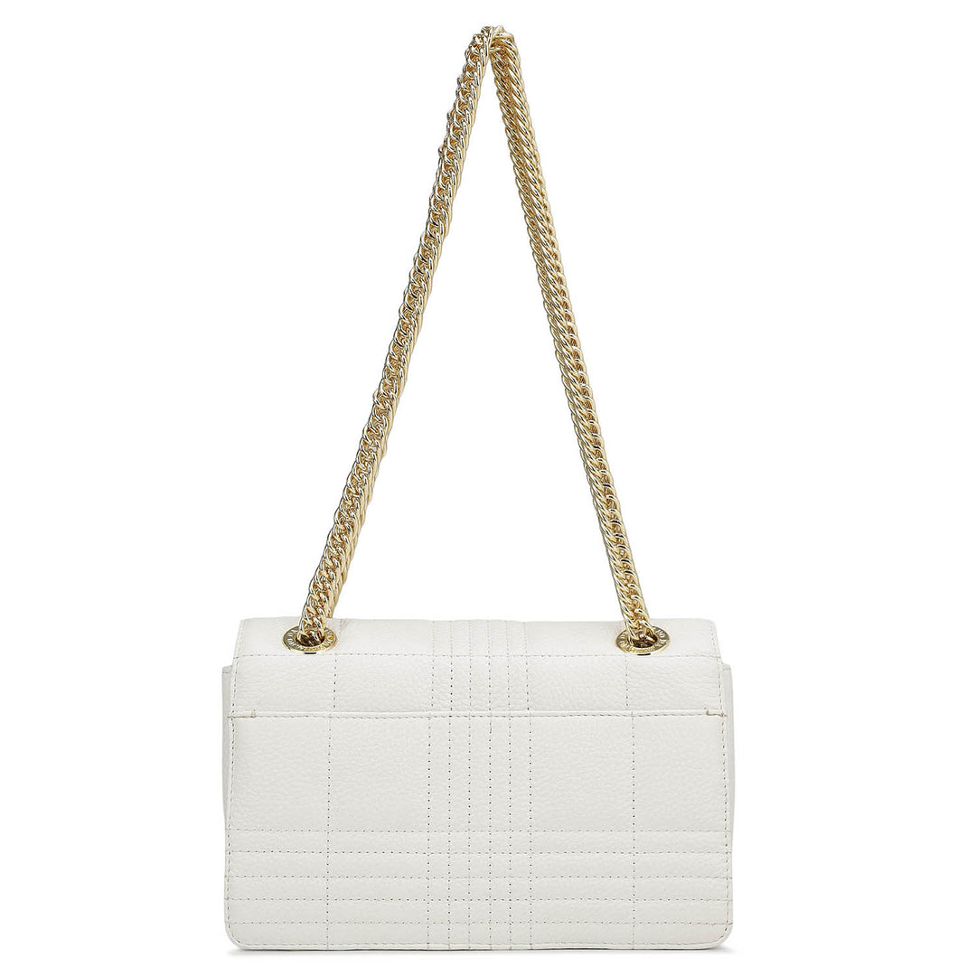 Small Wax Stripe Leather Shoulder Bag - Purity