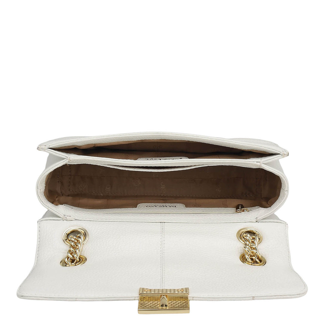 Small Wax Stripe Leather Shoulder Bag - Purity