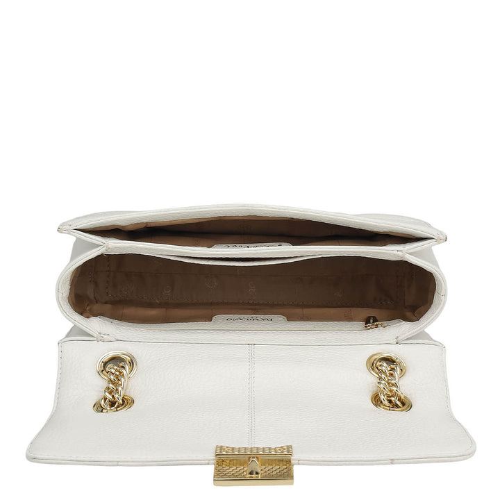 Small Wax Stripe Leather Shoulder Bag - Purity