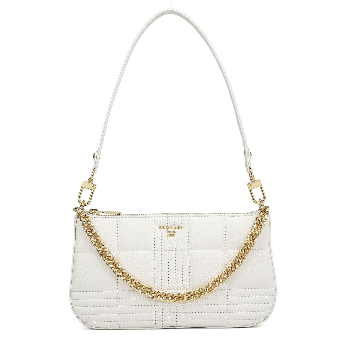 Small Wax Stripe Leather Shoulder Bag - Purity