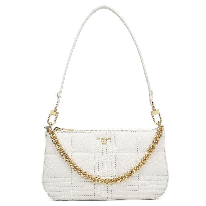 Small Wax Stripe Leather Shoulder Bag - Purity