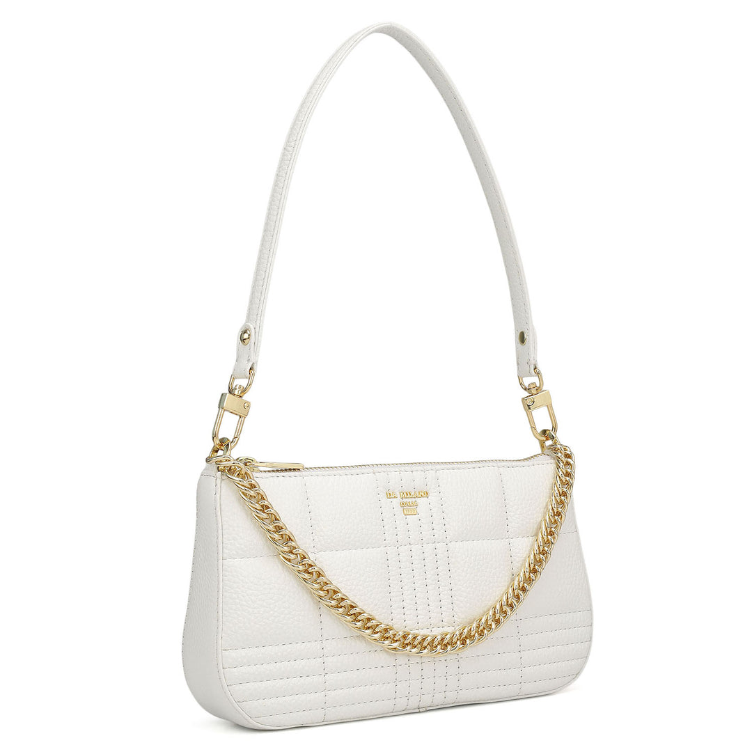 Small Wax Stripe Leather Shoulder Bag - Purity