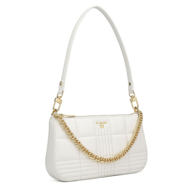 Small Wax Stripe Leather Shoulder Bag - Purity