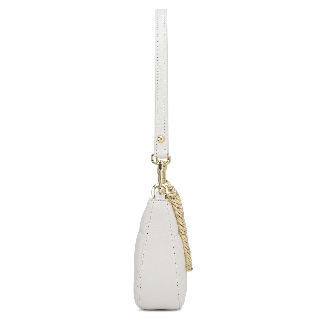 Small Wax Stripe Leather Shoulder Bag - Purity