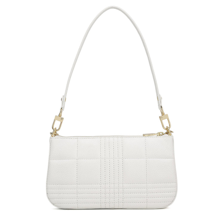 Small Wax Stripe Leather Shoulder Bag - Purity