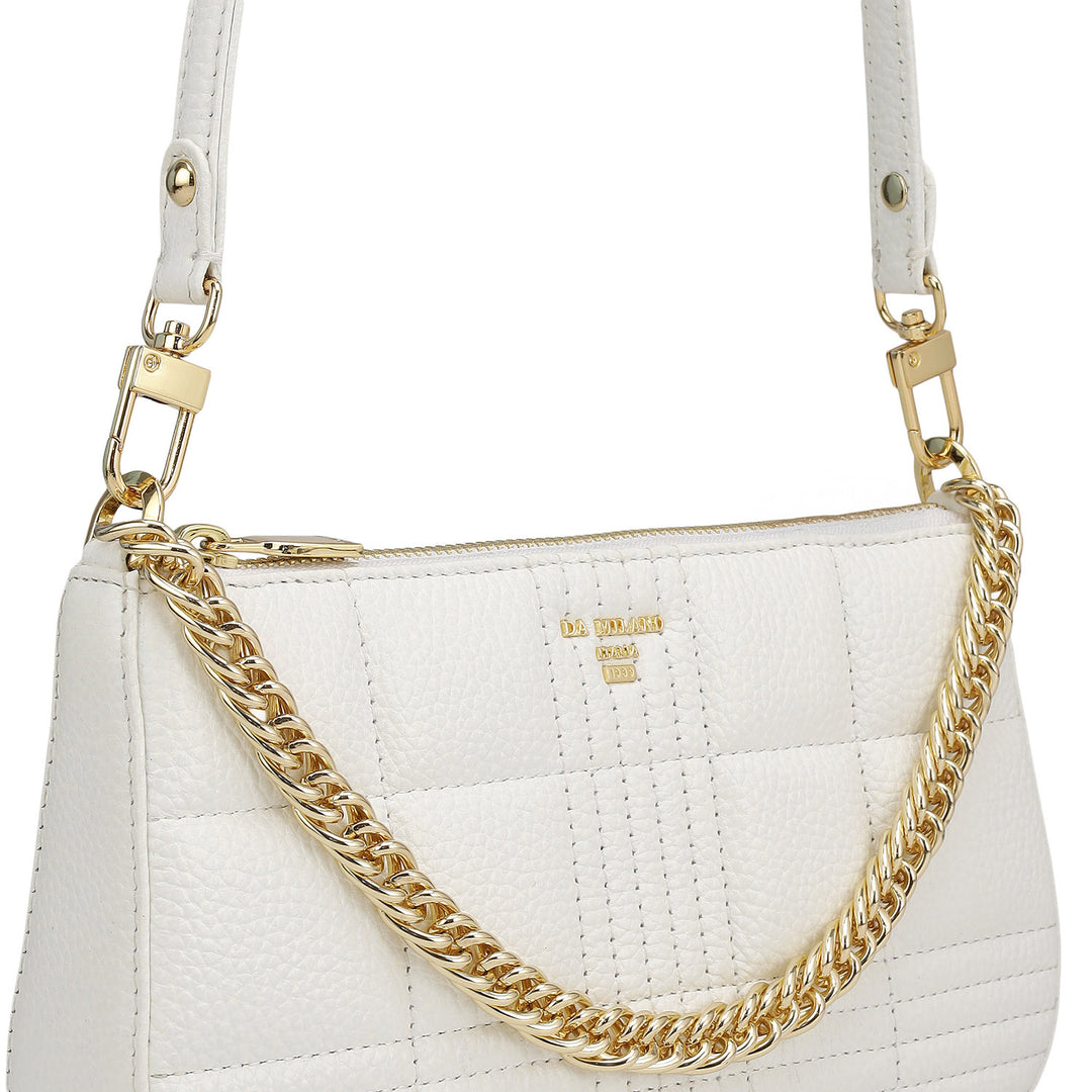 Small Wax Stripe Leather Shoulder Bag - Purity