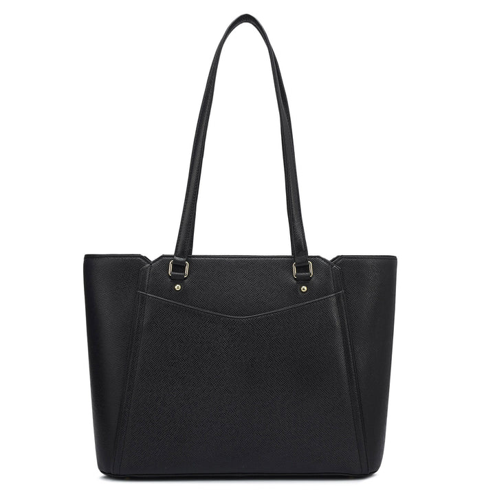 Small Franzy Leather Tote - Black