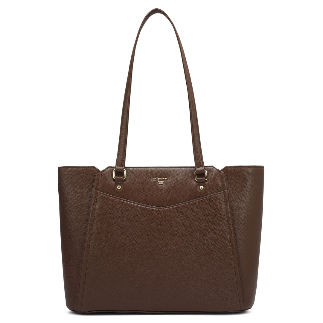 Small Franzy Leather Tote - Date