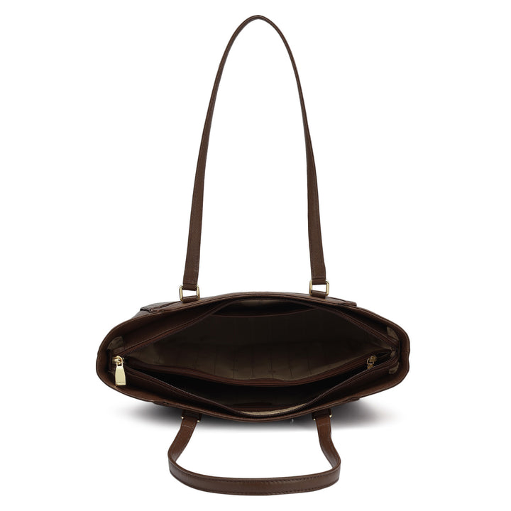 Small Franzy Leather Tote - Date