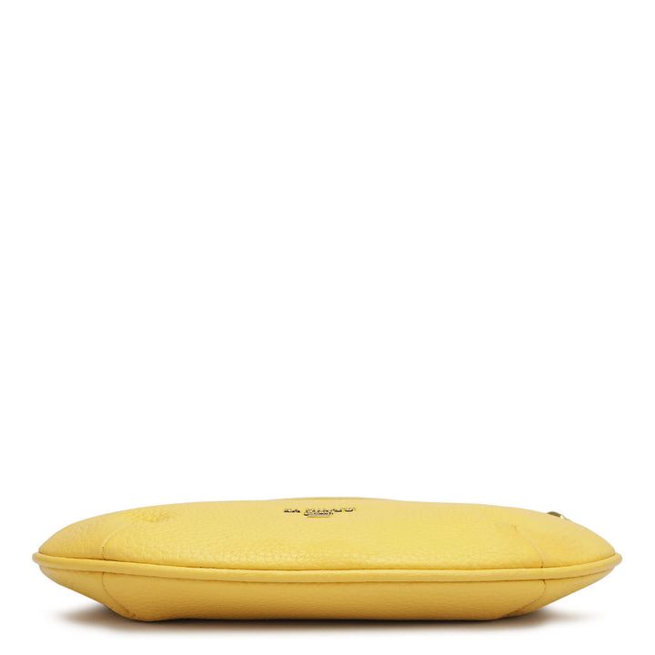 Small Wax Leather Baguette  - Mimosa