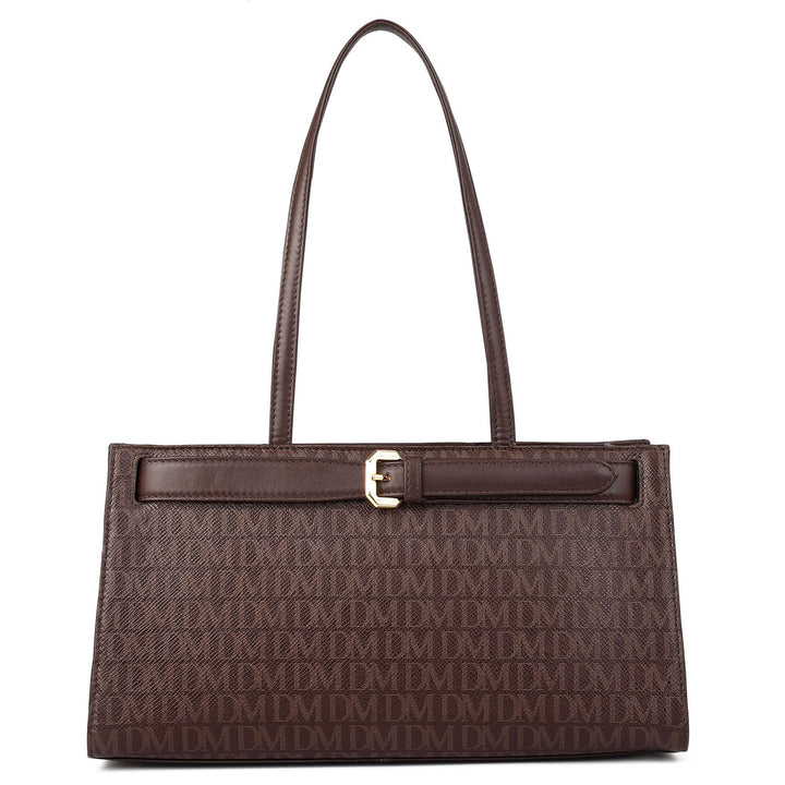 Siena Monogram Leather Shoulder Bag - Date