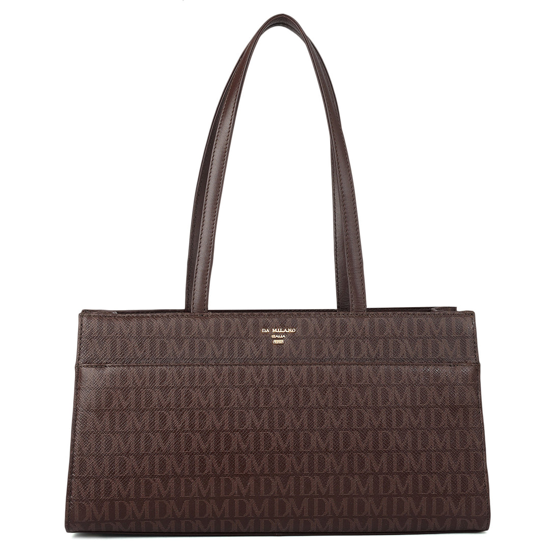 Siena Monogram Leather Shoulder Bag - Date