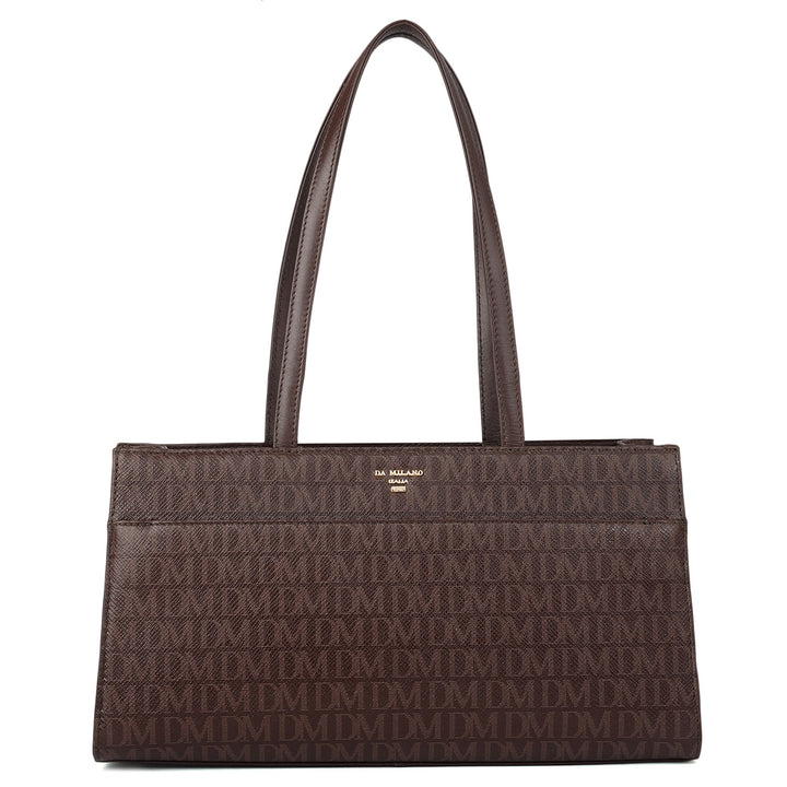 Siena Monogram Leather Shoulder Bag - Date