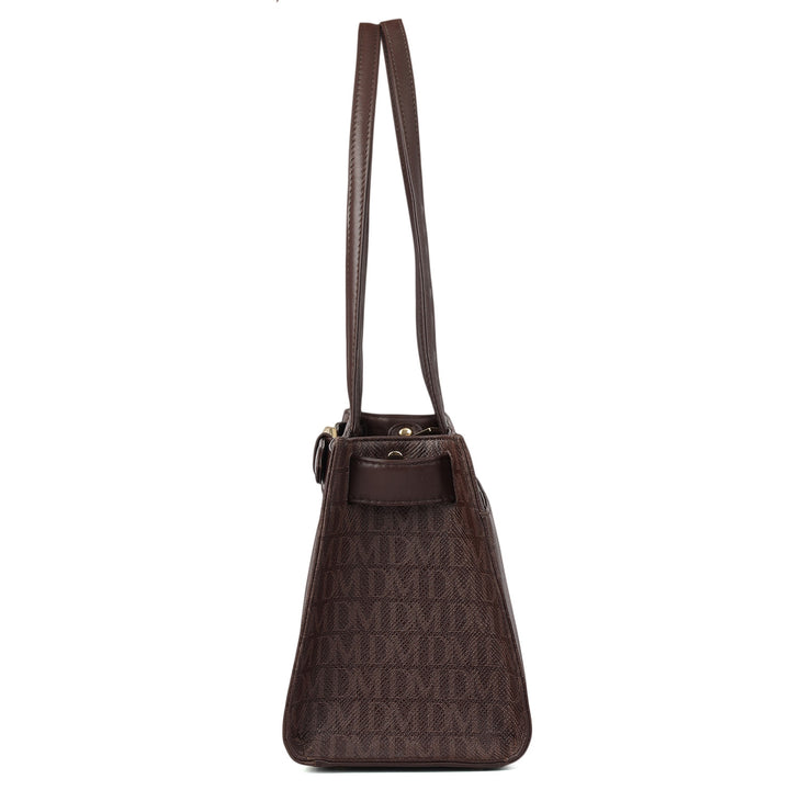 Siena Monogram Leather Shoulder Bag - Date