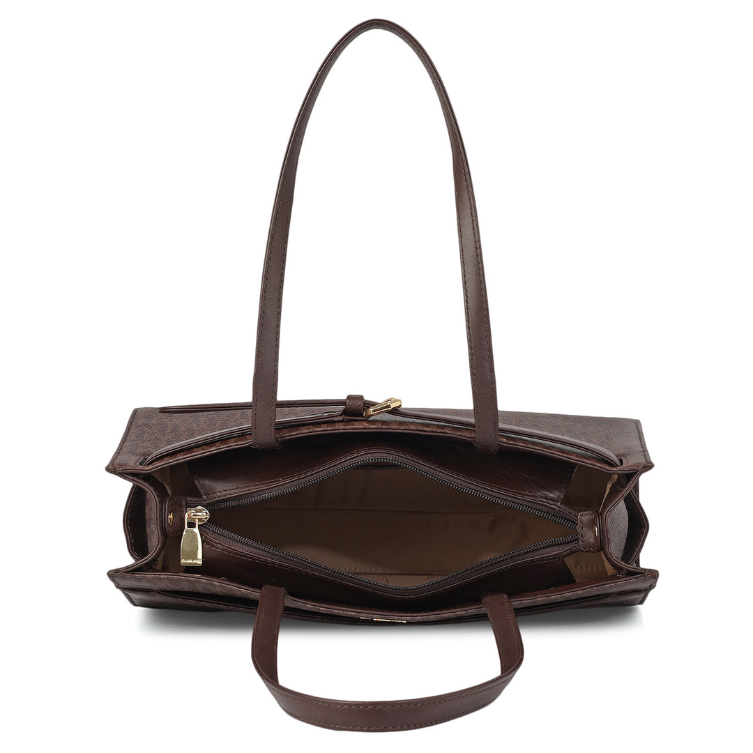 Siena Monogram Leather Shoulder Bag - Date
