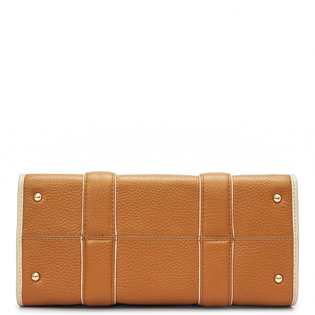 Zoe Small Book Tote - Caramel