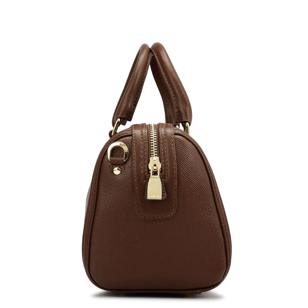 Petite Mosaic Franzy Leather Satchel - Date & Frost