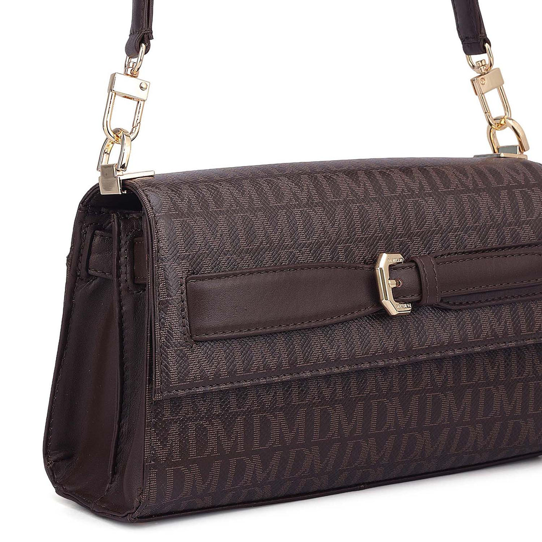 Siena Monogram Leather Baguette - Date
