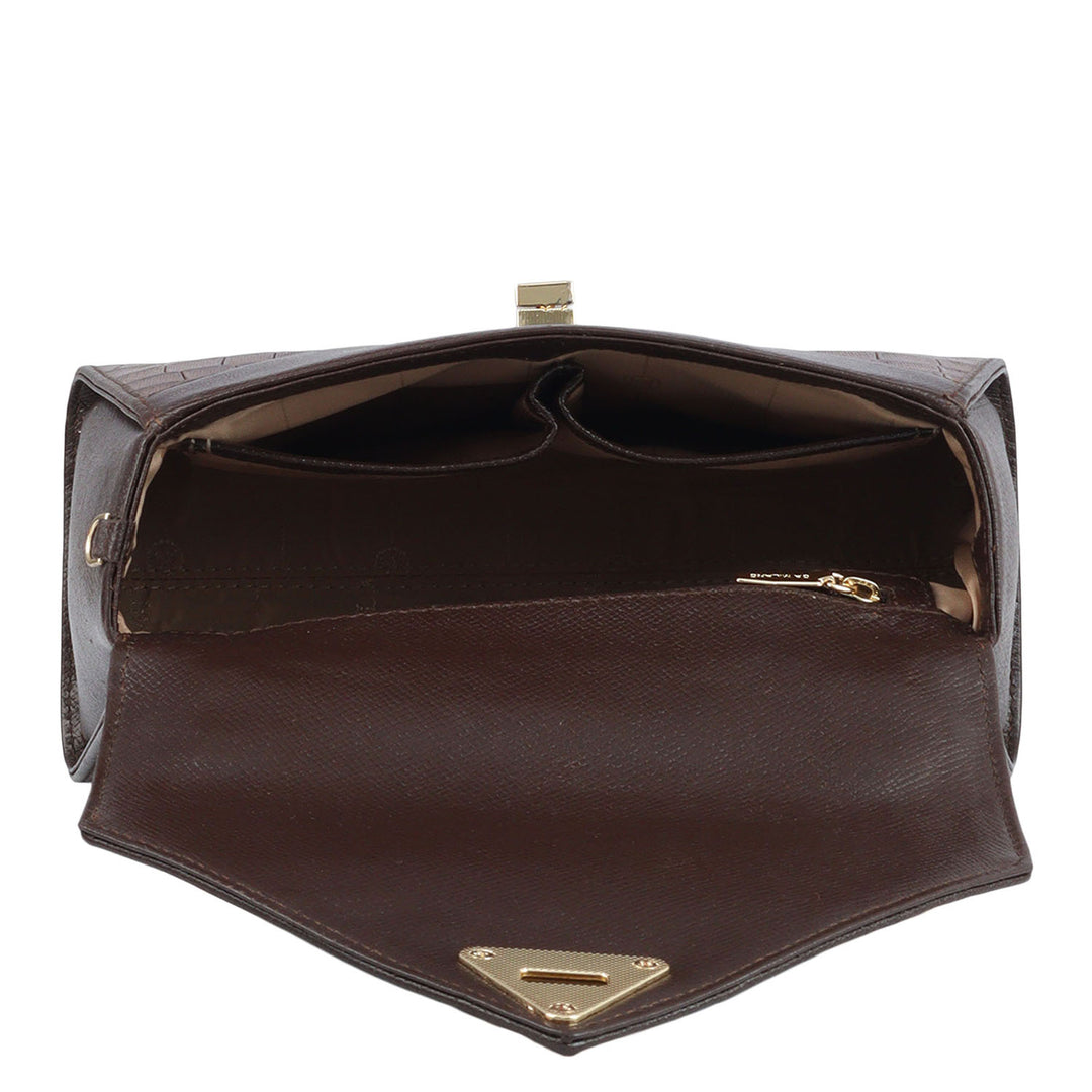 Allure Croco Franzy Leather Shoulder Bag - Date