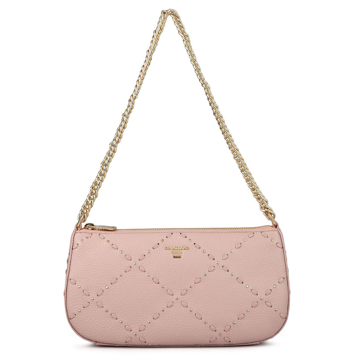 Serena Wax Leather Baguette - Feather