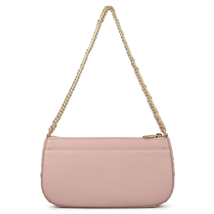 Serena Wax Leather Baguette - Feather