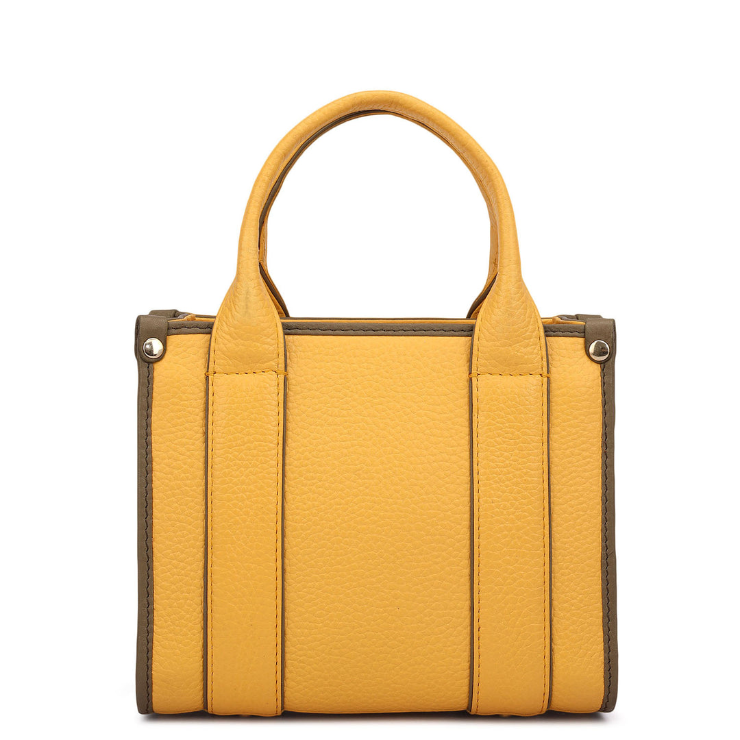 Small Wax Leather Satchel - Mimosa