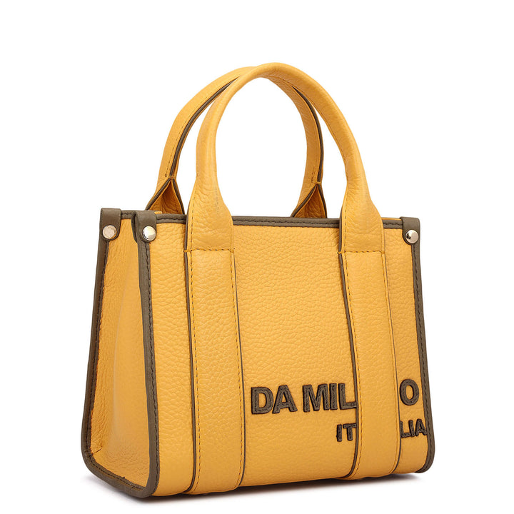 Small Wax Leather Satchel - Mimosa
