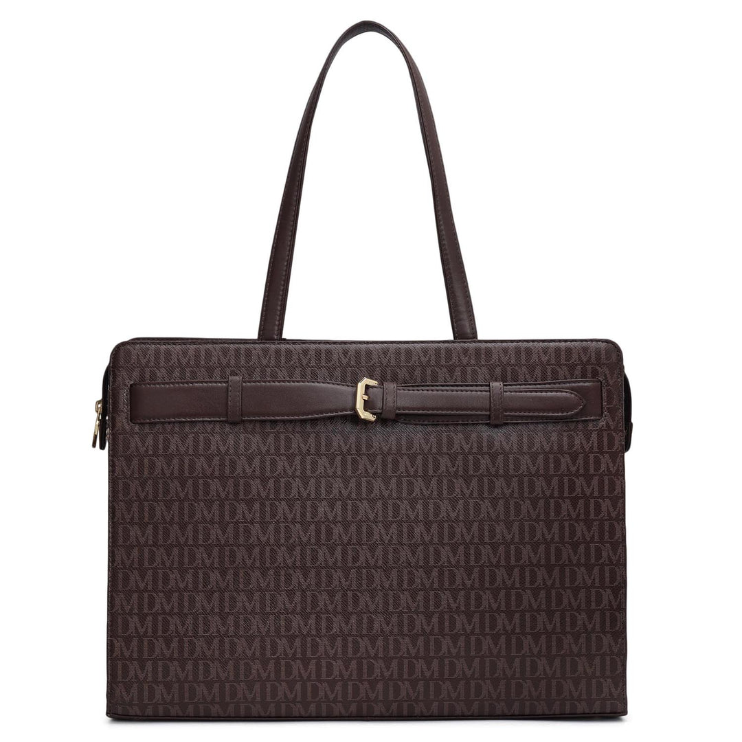 Siena Monogram Leather Shoulder Bag - Date