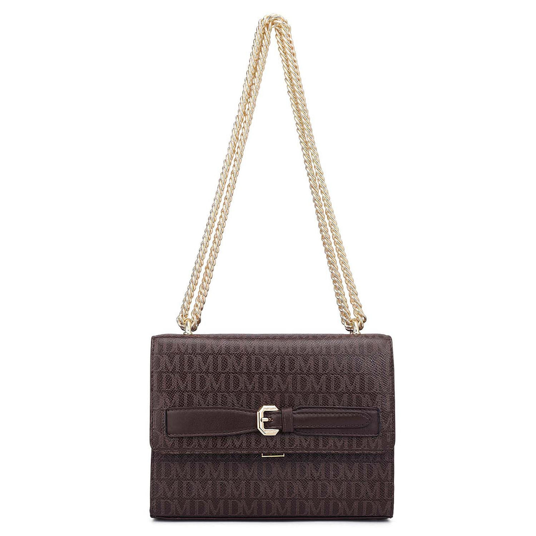 Small Monogram Leather Shoulder Bag - Date