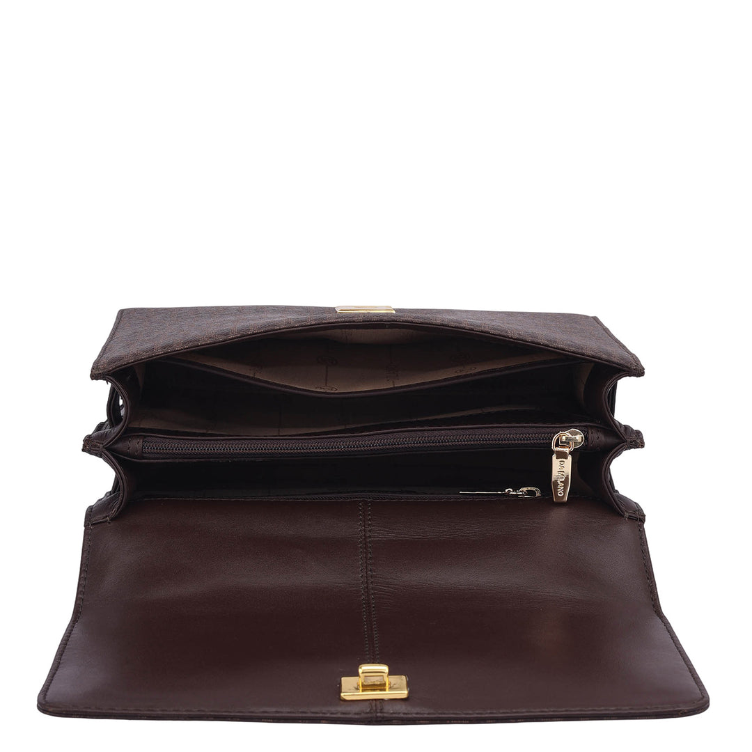 Small Monogram Leather Shoulder Bag - Date