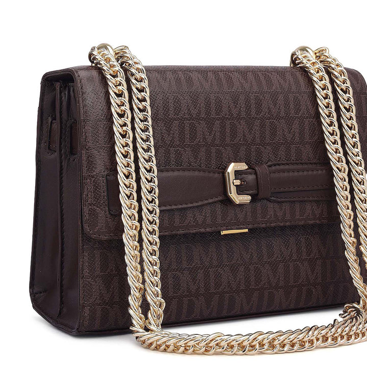 Small Monogram Leather Shoulder Bag - Date