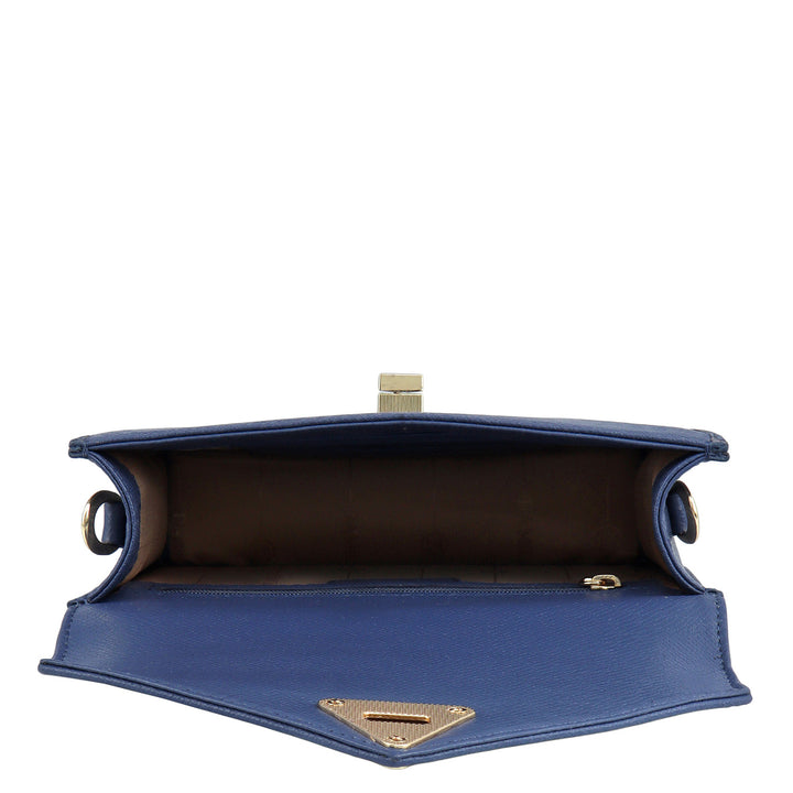 Small Croco Franzy Leather Sling - Stardust