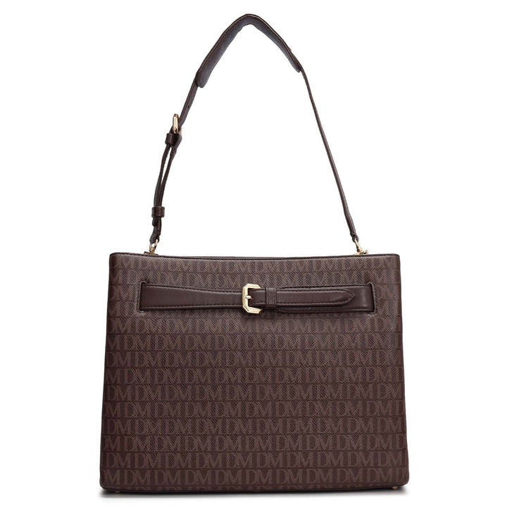 Siena Monogram Leather Shoulder Bag - Date