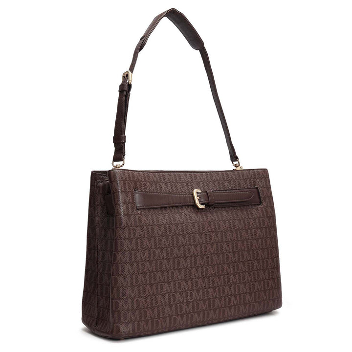 Siena Monogram Leather Shoulder Bag - Date