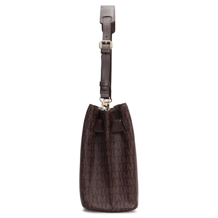 Siena Monogram Leather Shoulder Bag - Date