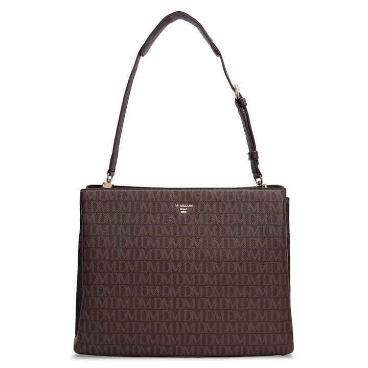 Siena Monogram Leather Shoulder Bag - Date