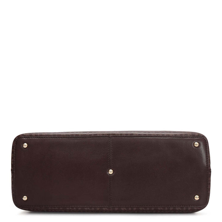 Siena Monogram Leather Shoulder Bag - Date