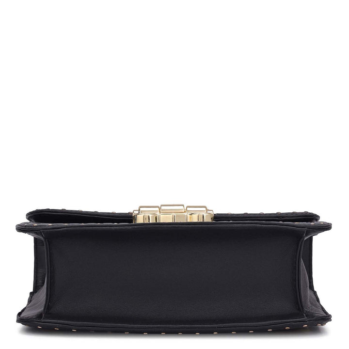 Small Snake Leather Shoulder Bag - Gold & Black