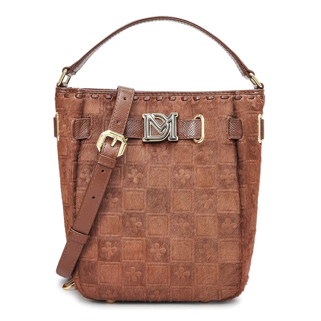 Small Fur Franzy Leather Satchel - Date