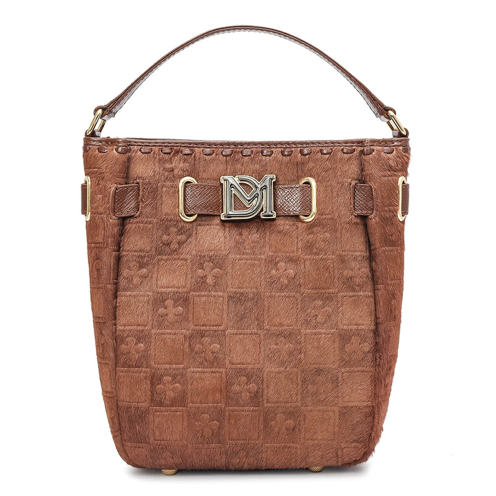 Small Fur Franzy Leather Satchel - Date