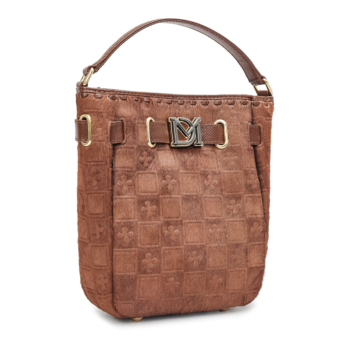 Small Fur Franzy Leather Satchel - Date