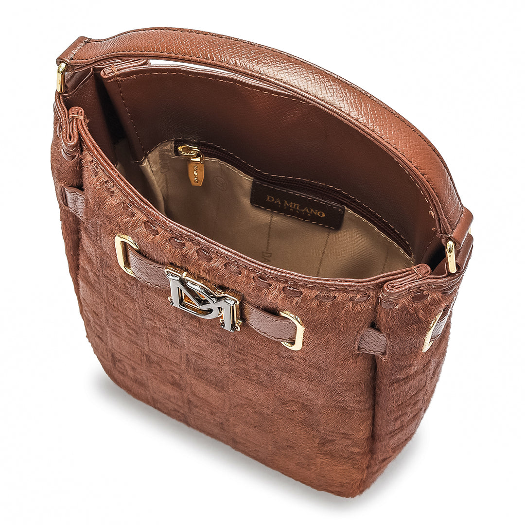 Small Fur Franzy Leather Satchel - Date